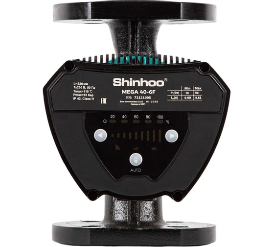 Насос циркуляционный SHINHOO MEGA 40-10F 230V 71121006
