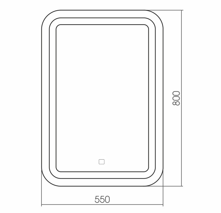 Зеркало Silver Mirrors Malta neo 55x80 см с подсветкой