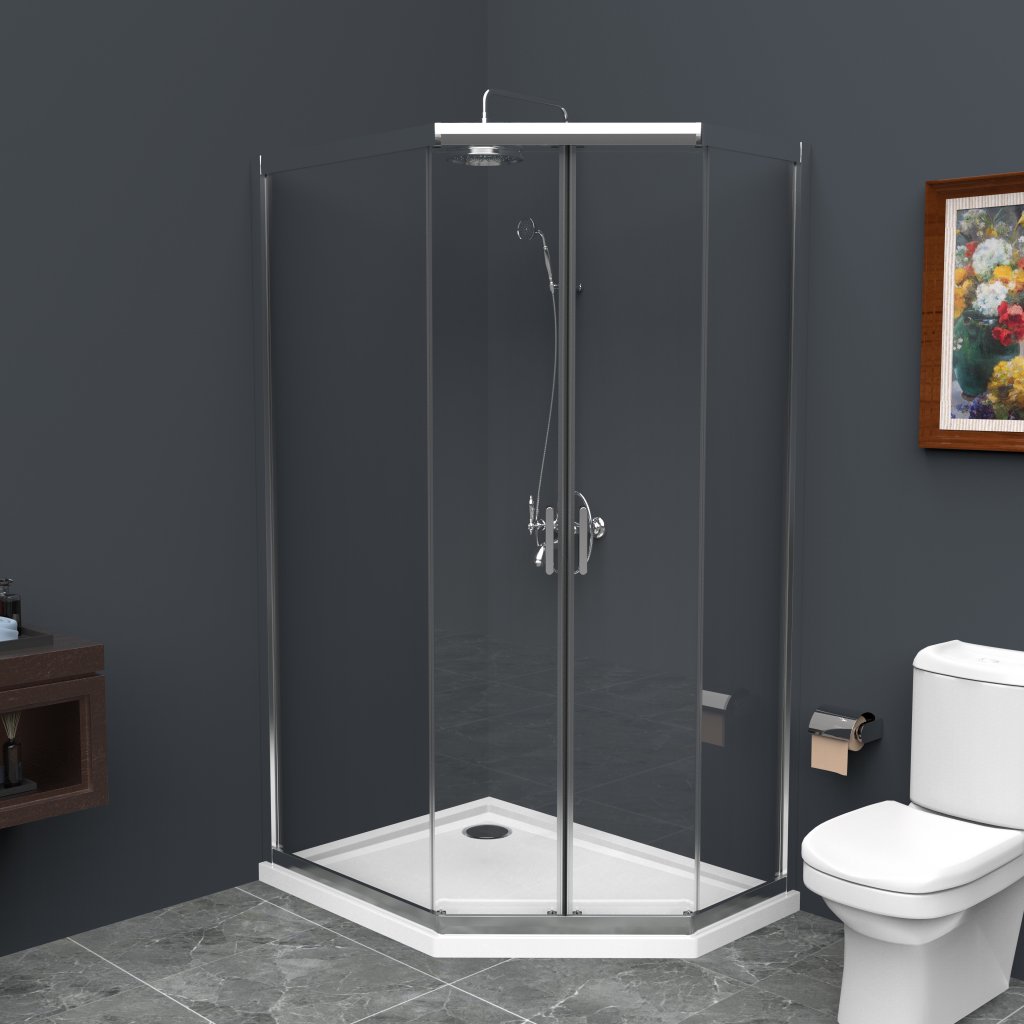 Душевой уголок BelBagno UNO-195-PH-2-120/90-C-Cr 120x90 прозрачный