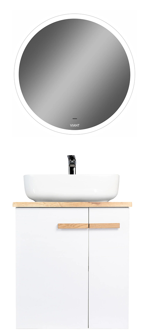 Мебель для ванной Viant Мюнхен 70 см со столешницей, белый