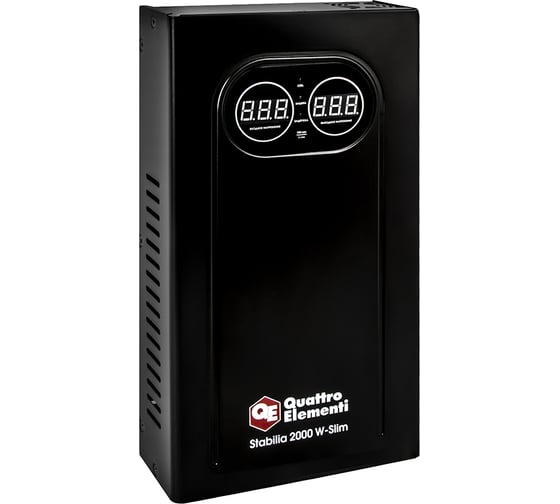 Стабилизатор напряжения настенный Quattro Elementi Stabilia 2000 W-Slim (2000 ВА, 140-270 В) 917-797