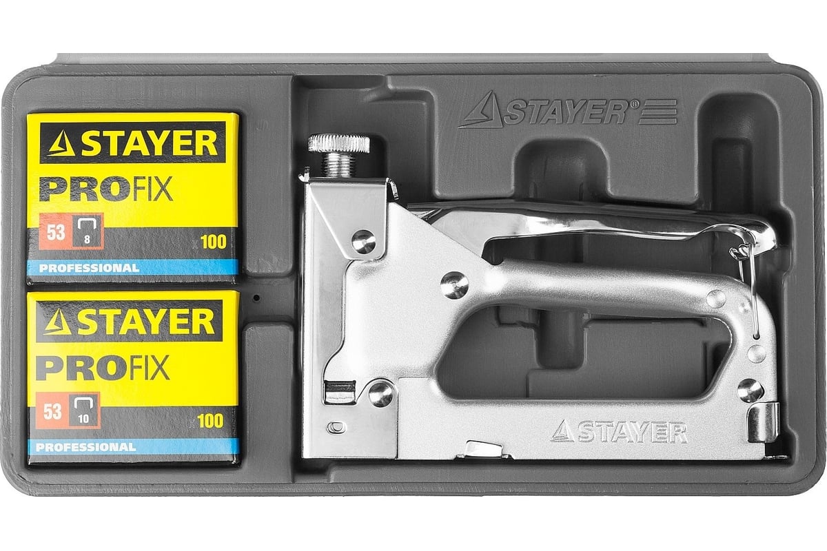 Степлер для скоб Stayer Pro 53 усиленный, тип 53, в кейсе, 3150-H4_z01