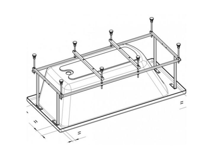 Монтажный комплект к Jika Floreana 170x75 см