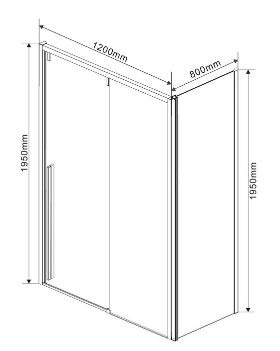 Душевой уголок Vincea Lugano VSR-1L-1 120x80 хром, прозрачный