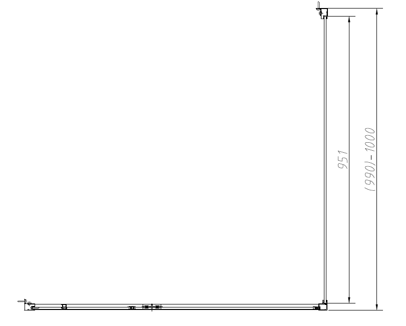 Душевой уголок Vincea Slim-N VSR-4SNP1010CLB 100x100 черный, прозрачный