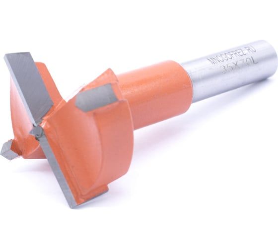 Сверло чашечное четырехзаходное по дереву FT120219L (35х70 мм; хв-к 10 мм; левое вращение) МНОГОФРЕЗ 6607