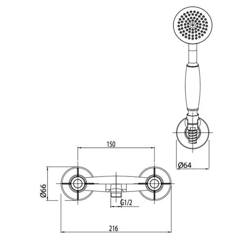 Смеситель для душа M&Z Epoca EPC01501 хром