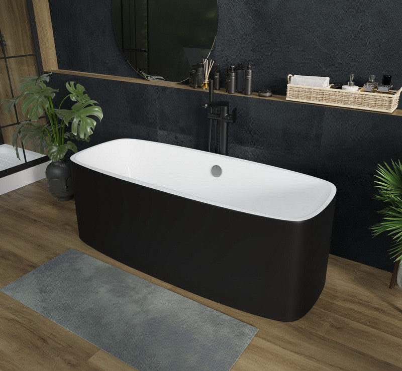 Акриловая ванна Grossman Forta GR-2801 Black 150x75 черный