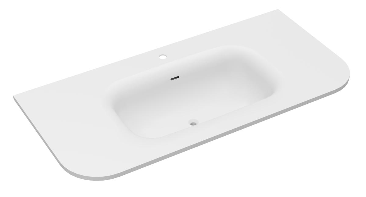 Раковина Vincea Alto VCB-4A100MW 100 см, Corian, белый матовый