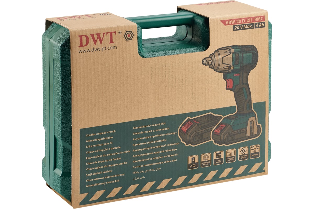 Ударный аккумуляторный гайковерт DWT abw 20 d-2h bmc 5.2.57