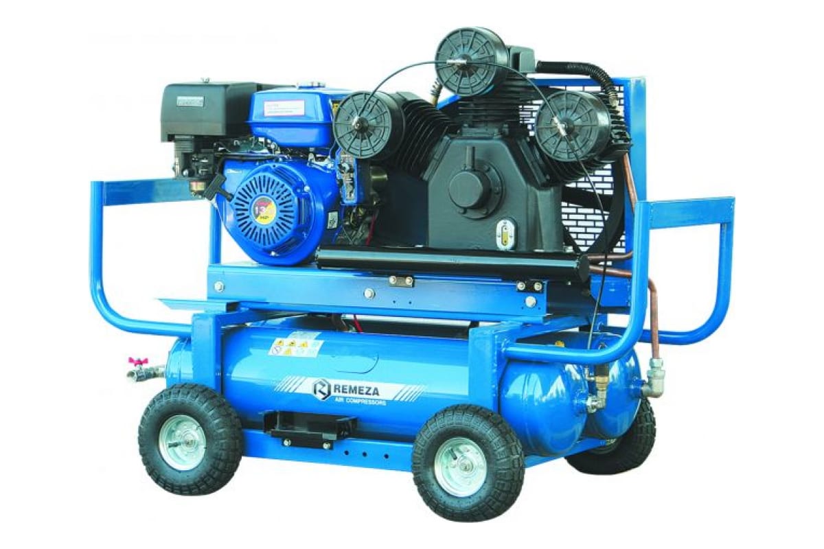 Бензиновый компрессор c электростартером Remeza СБ 4/С-90 V90 SPE390E
