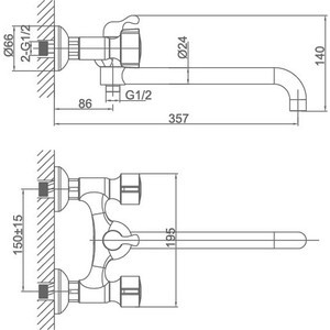 Смеситель универсальный D&K Hessen Torhall DA1413341