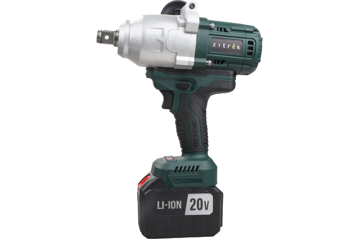 Гайковерт аккумуляторный бесщеточный Zitrek Crusher 20 PRO MAX в кейсе, 20В, 2000 Нм, 2x6,0Ач 085-1023