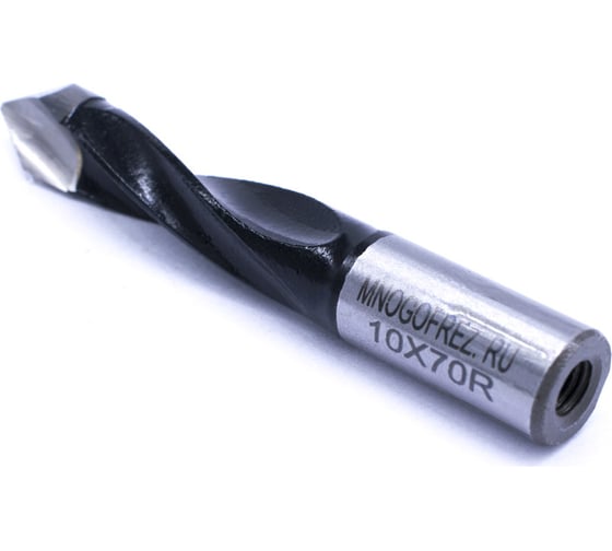 Сверло присадочное сквозное усиленное KJ2-V80207R (10х70 мм; хв-к 10 мм; правое вращение) МНОГОФРЕЗ 6632