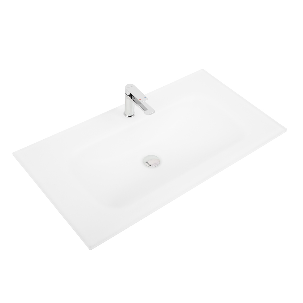 Тумба с раковиной BelBagno Kraft 90 см 1 ящик, полка Bianco Opaco