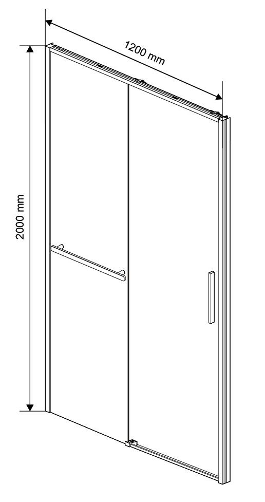 Душевая дверь Vincea Slim Soft VDS-1SS120CGB 120x200 черный, тонированная