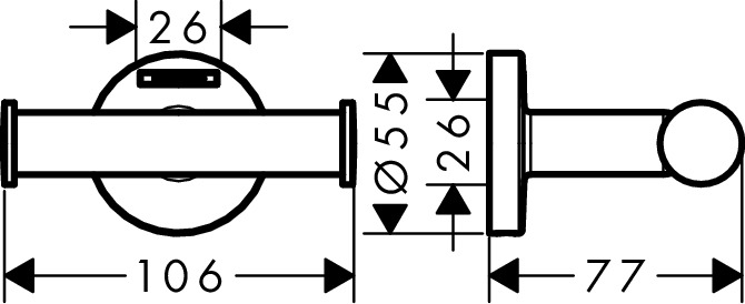 Крючок Hansgrohe Logis Universal 41725000