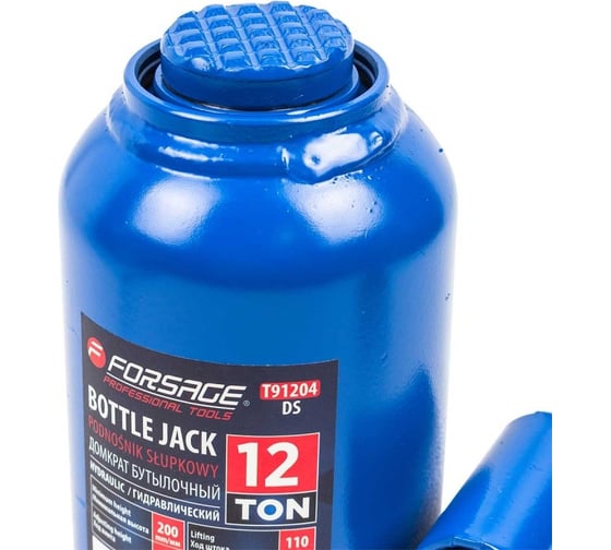 Бутылочный домкрат Forsage F-T91204(DS) 12 т, с клапаном, 217-407 мм 51454