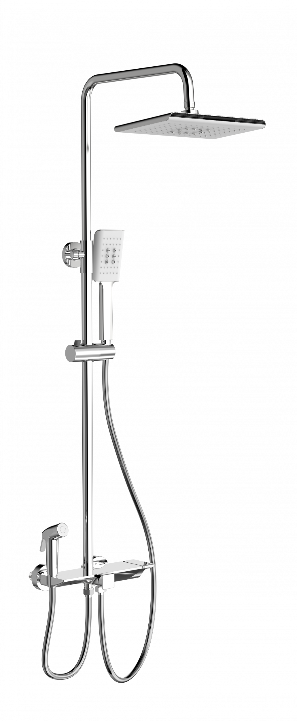 Душевая стойка Wonzon&Woghand WW-B3310-CR термостат, хром