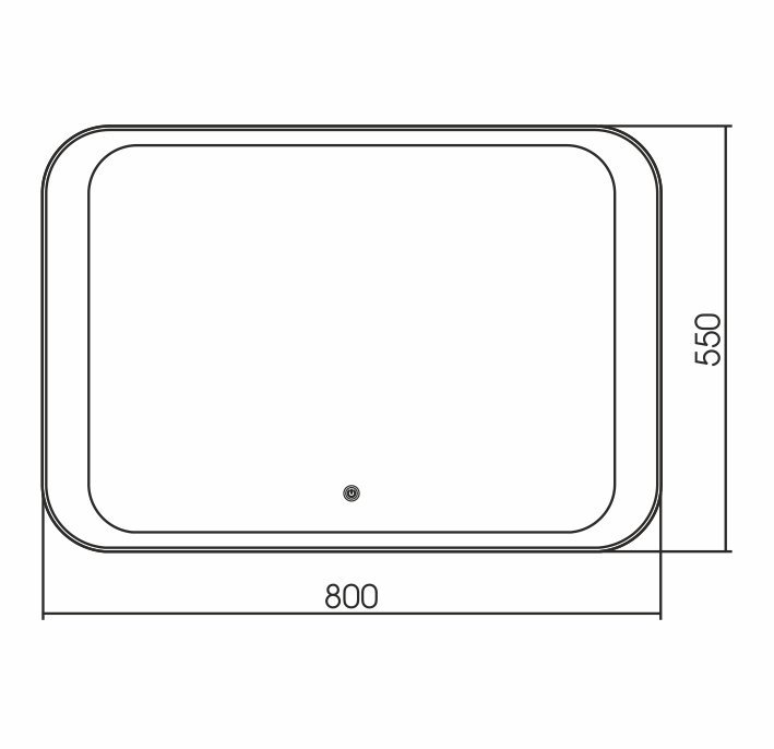 Зеркало Grossman Modern 80х55 см с подсветкой