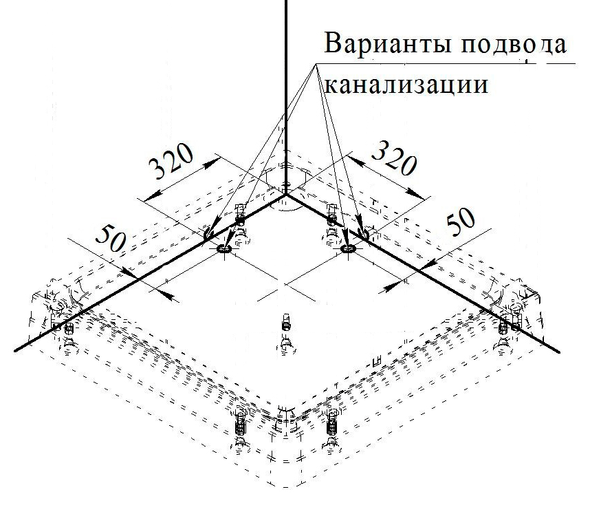 Поддон для душа Радомир 1-11-0-0-0-118 90x90 квадратный