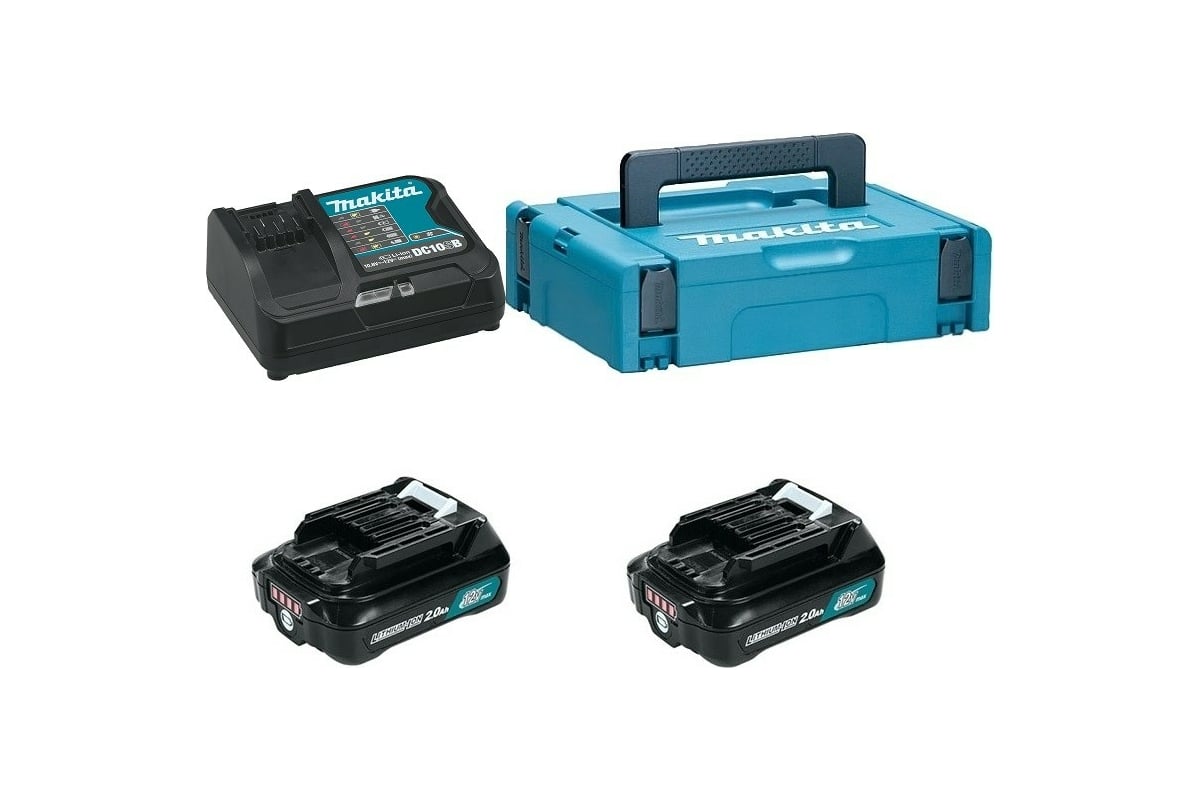 Набор 2 аккумулятора BL1021B + зарядное устройство DC10SB Makita 197658-5