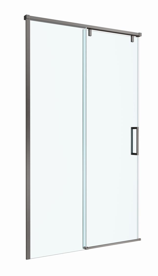 Душевая дверь BelBagno SOFT_CLOSE-1-BF-1-110-C-GM 110x200 прозрачная, оружейная сталь Душевая дверь BelBagno SOFT_CLOSE-1-BF-1-110-C-GM 110x200 прозрачная, оружейная сталь
