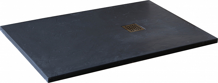 Поддон для душа RGW Stone Tray ST-158G 80x150 графит, накладка хром