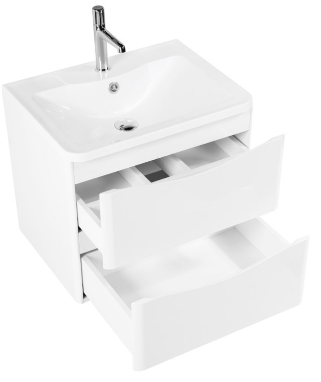 Мебель для ванной BelBagno Acqua 60 см подвесная, Bianco Lucido