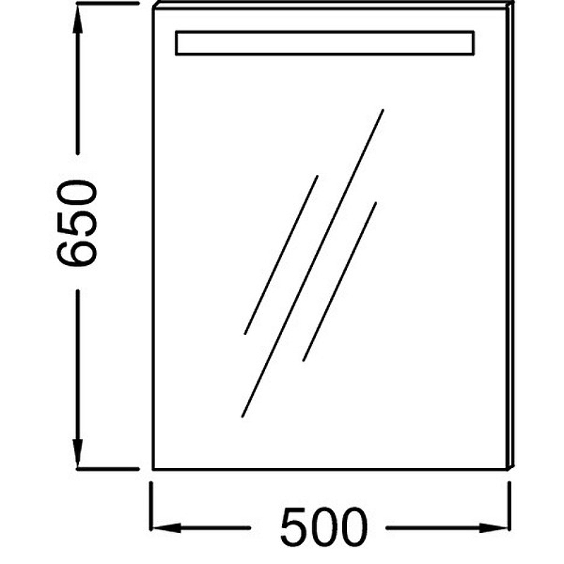 Зеркало Jacob Delafon Parallel 50 см с подсветкой, анти-пар EB1410RU-NF