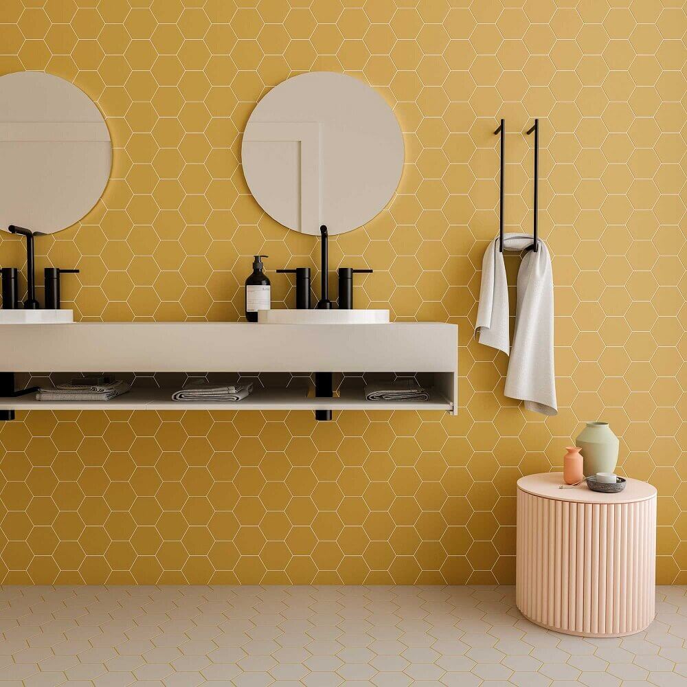 Керамогранит DNA Tiles Bee Mustard 11,5x10 см, 124263