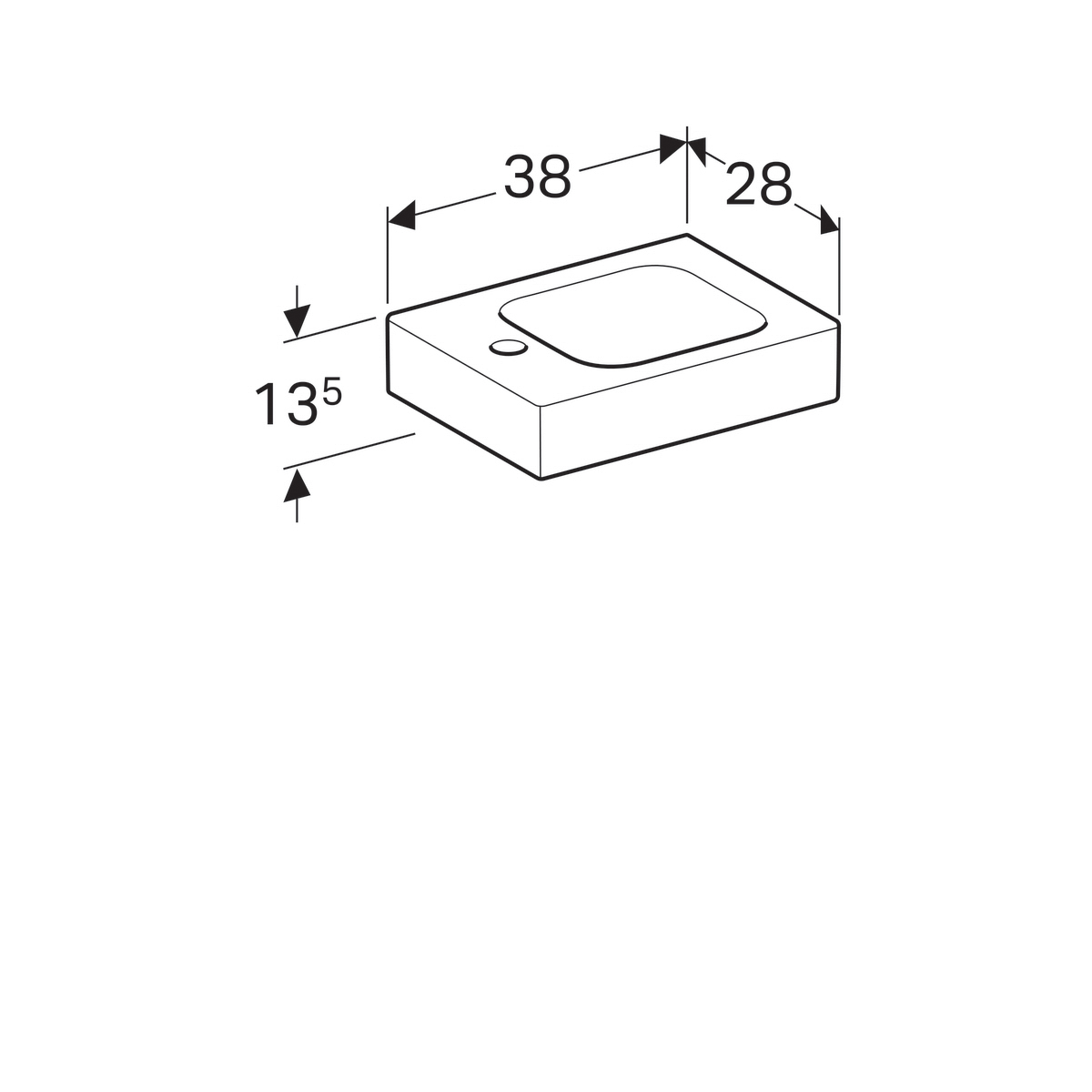 Мебель для ванной Geberit iCon 37 см белый глянец