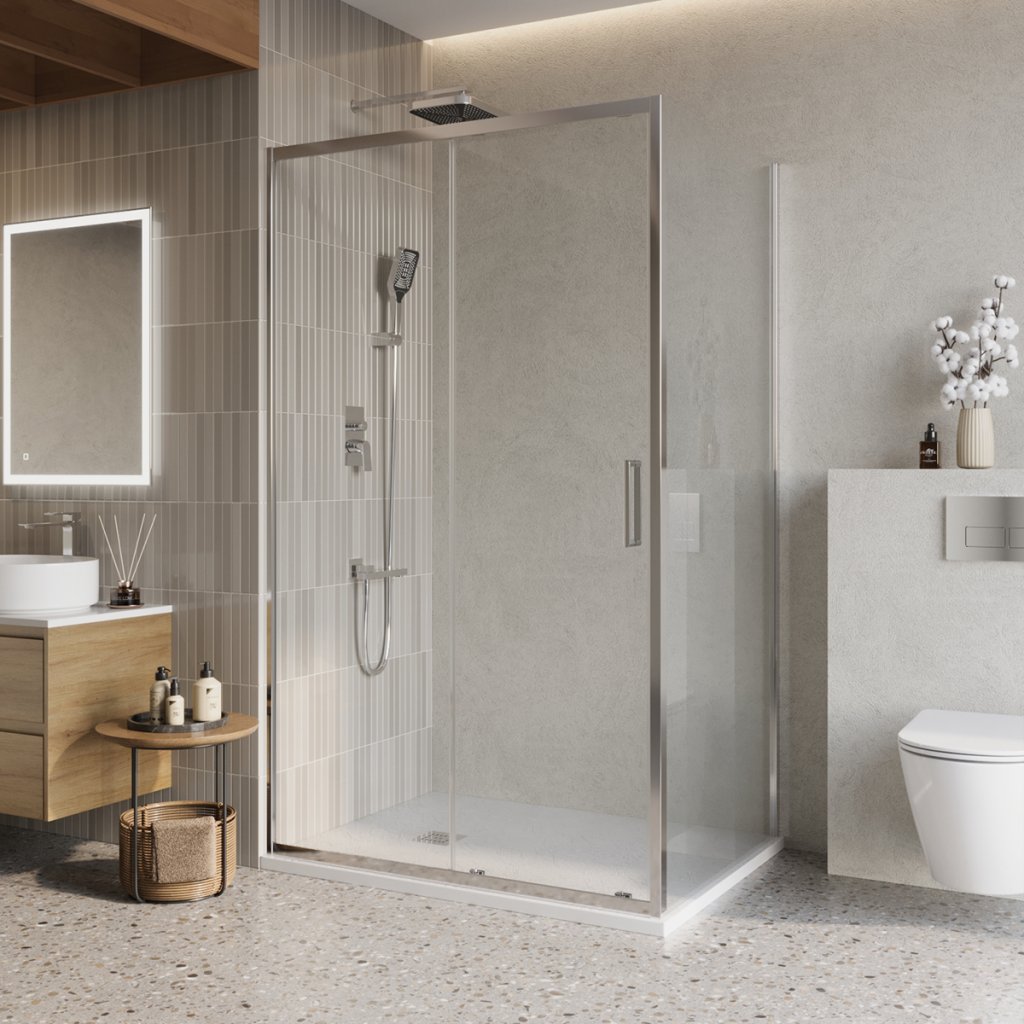 Душевой уголок BelBagno LUCE-AH-1-140/90-C-Cr 140x90 прозрачный, хром