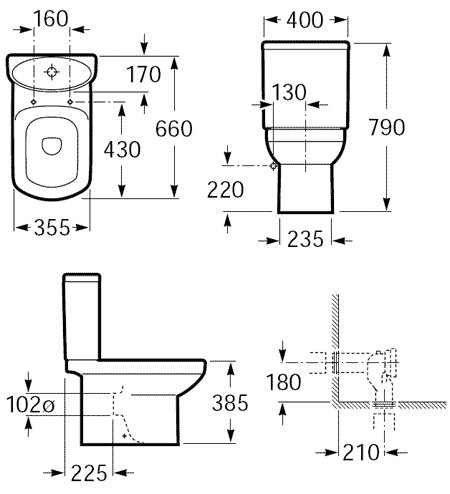 Чаша для унитаза Roca Dama Senso 342517000