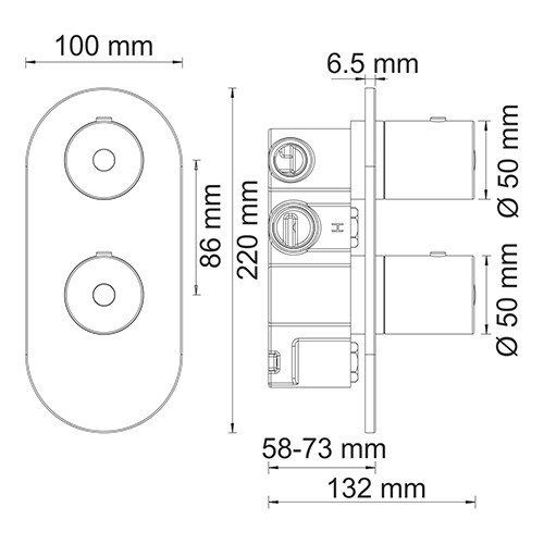 Душевой набор WasserKRAFT А16028 Thermo, потолочный излив