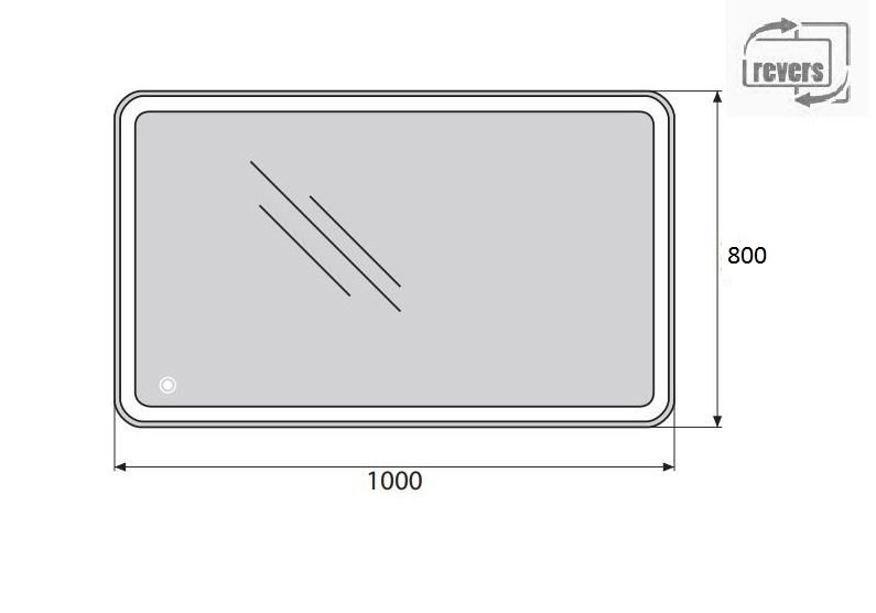 Зеркало BelBagno SPC-MAR-1000-800-LED-TCH 100x80 см сенсорный выключатель