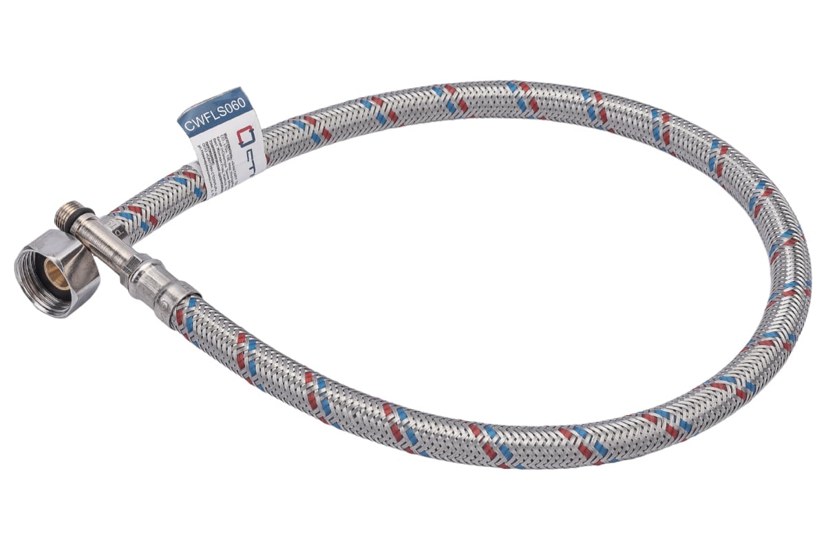Подводка для смесителей СТМ сталь, 1/2xM10x60 см., длинный штуцер CWFLS060