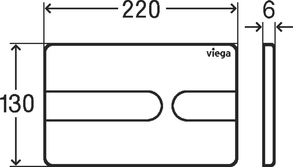 Кнопка смыва Viega Visign for Style 23 773175 модель 8613.1 черный