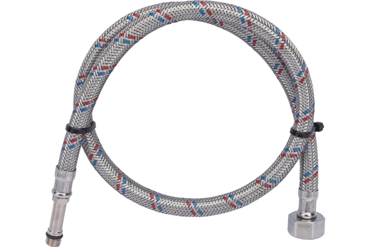 Подводка для смесителей СТМ сталь 1/2xM10x80 см., длинный штуцер CWFLS080