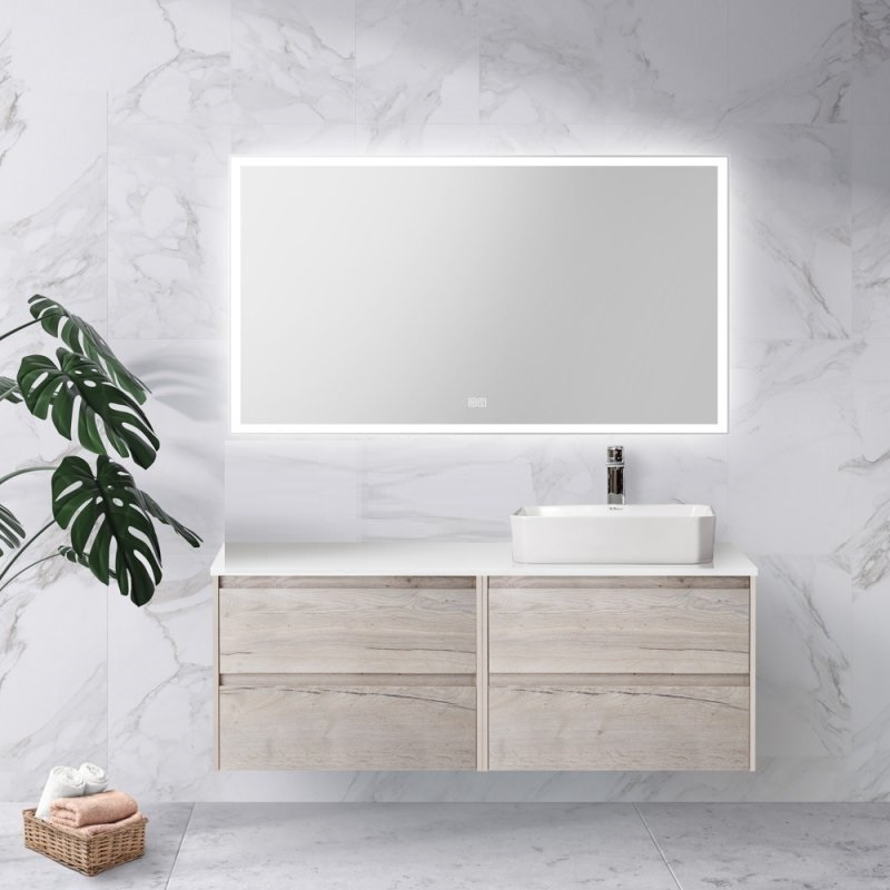 Мебель для ванной BelBagno Kraft 120 см со столешницей Rovere Galifax Bianco