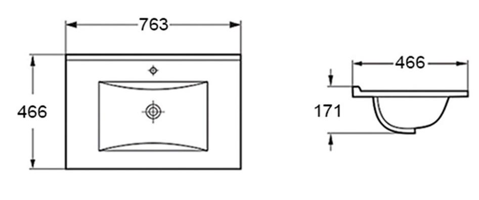 Тумба с раковиной Vincea Mia 75 см (под раковину VBS-13975) V.Oak