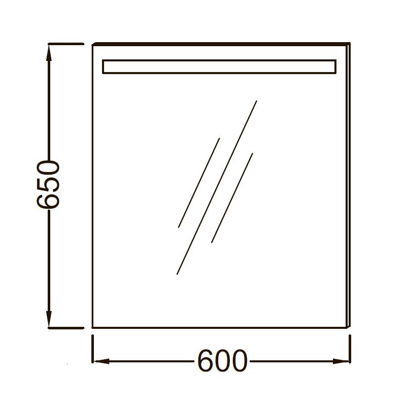 Зеркало Jacob Delafon Parallel 60 см с подсветкой, анти-пар EB1411RU-NF