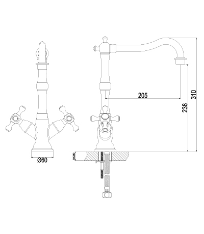 Смеситель для кухни Lemark Expert LM5080S сталь