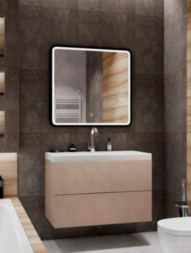 Мебель для ванной Art&Max Verona Push 80 см камень светлый
