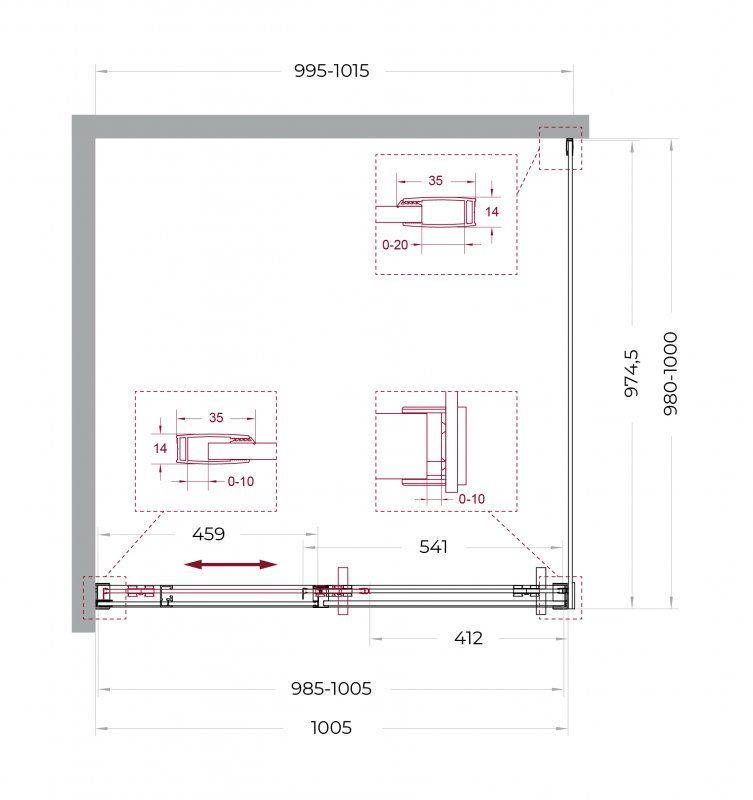 Душевой уголок BelBagno SOFT_CLOSE-1-A-1-100-C-Cr 100x100 прозрачный, хром