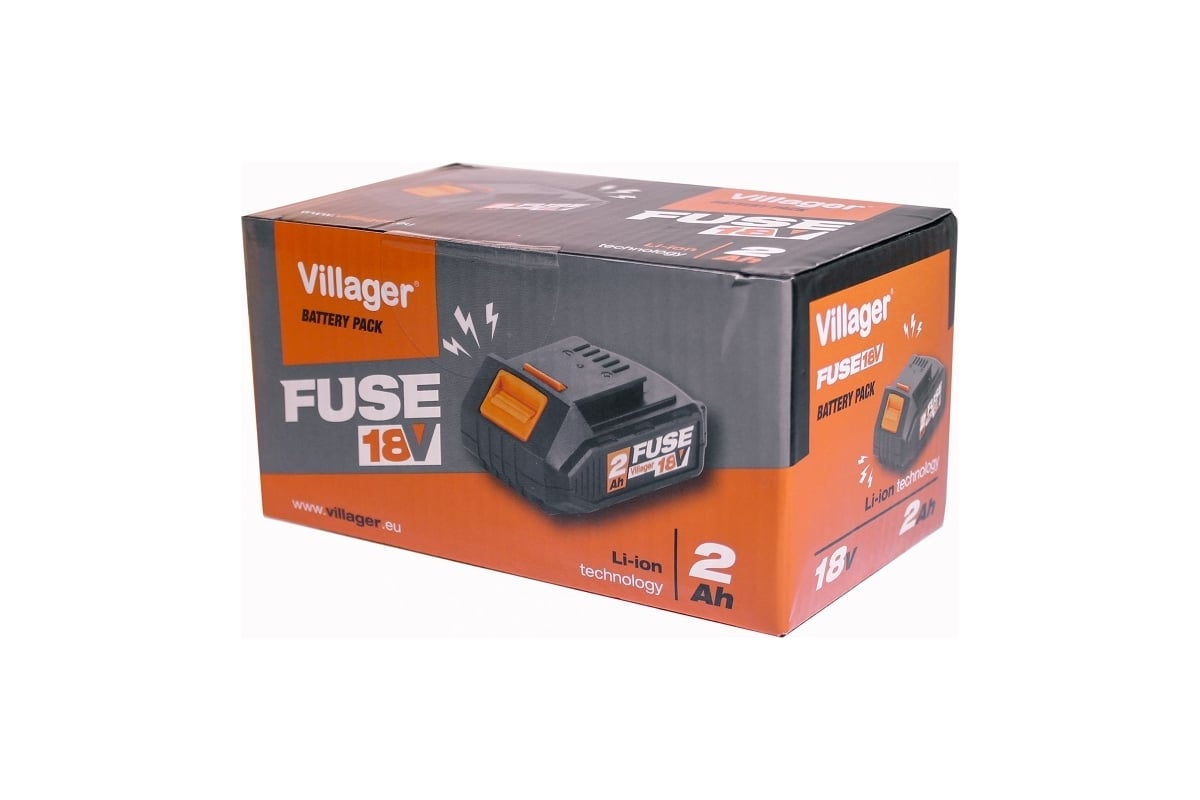 Аккумулятор Villager Fuze 18V 2.0Ah li-ion с индикатором заряда 056370