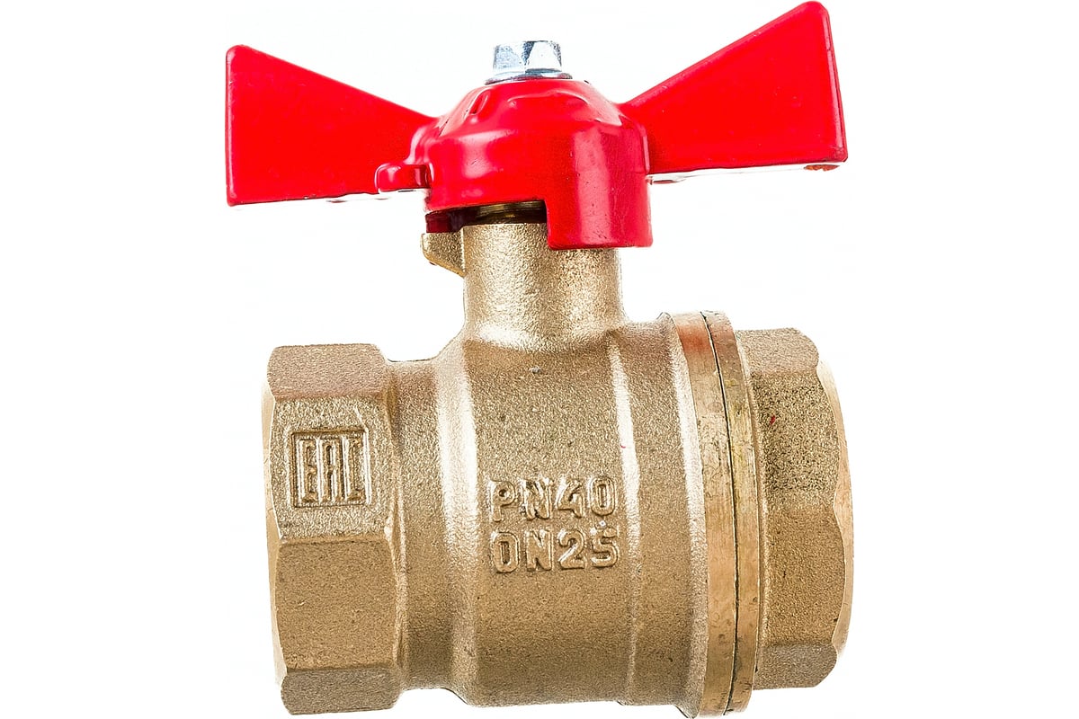 Шаровой для воды Valfex 1" ВР/ВР ручка-бабочка, латунный 11Б27фт1М VF.217.LB1.100.Bir