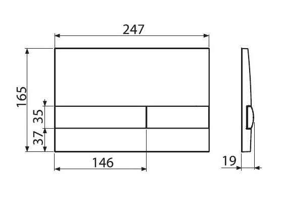 Кнопка смыва AlcaPlast M1741 хром глянец