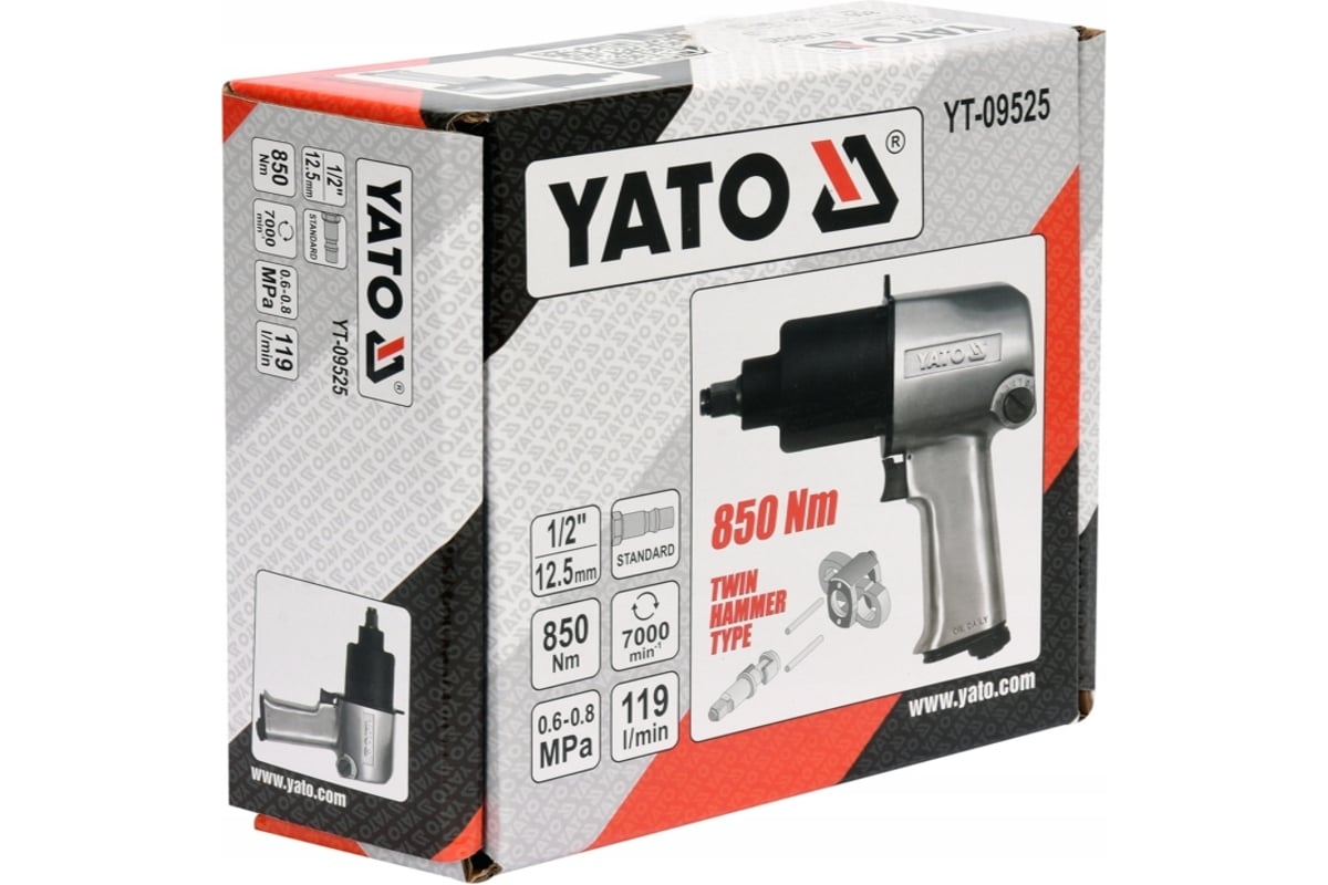 Ударный пневмогайковерт Yato YT-09525