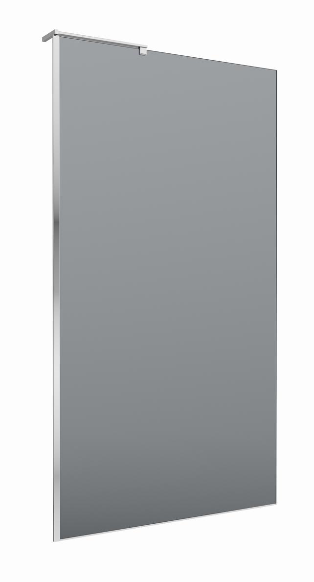 Душевая перегородка Belbagno UNO-L-1-TB-100-GR-Cr 100x200 графит, хром